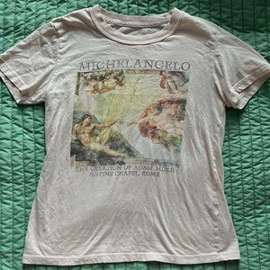 rare PS/LA pacsun t-shirt, Michelangelo’s creation of adam, vintage style